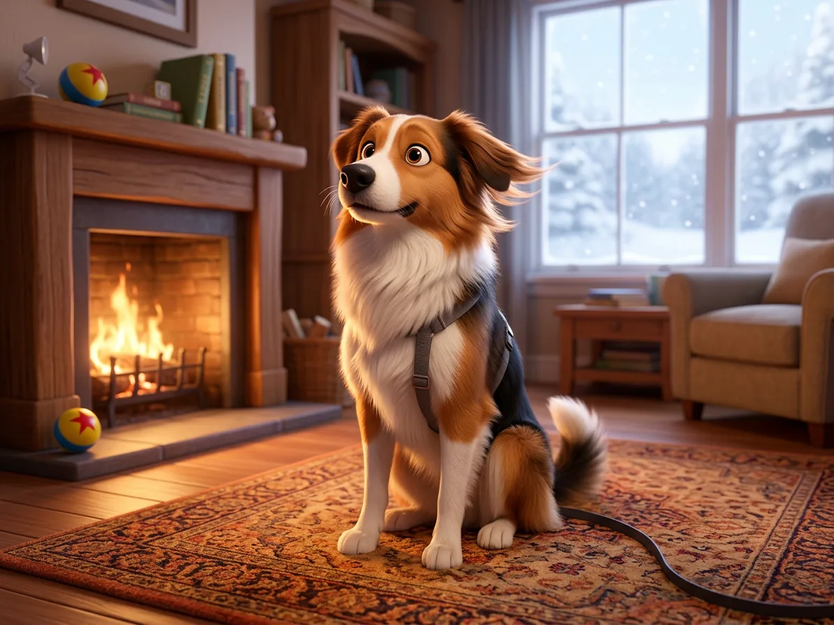 Custom pet portrait in 3D movie style