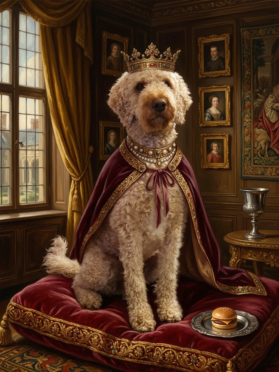 Custom pet portrait royal painting